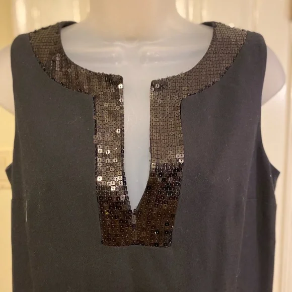 Nine West - Woman’s black sleeveless cocktail dress with decorative sequence, 6 - Picture 3 of 7